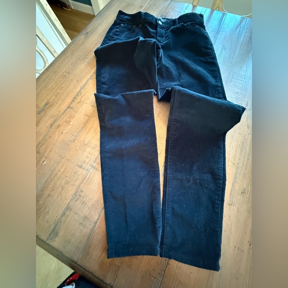 Banana Republic skinny fit woman’s velour pants blue  28/6R. 28inseam.